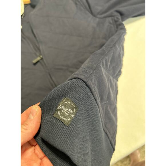 Good Man Brand Navy Blue Quilted Bomber Jacket Men's Size Small - Picture 6 of 9